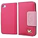 iPhone 4S Case,iPhone 4 Case,by HiLDA,Wallet Case,PU Leather Case,Credit Card Holder,Flip Cover Case[Rose]