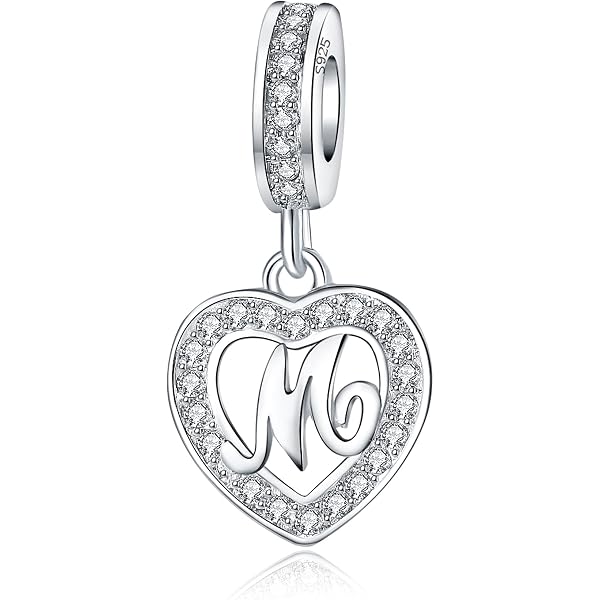 40-Piece Dark Silver Dangle Charms For European Charm Bracelets - Zinc Alloy