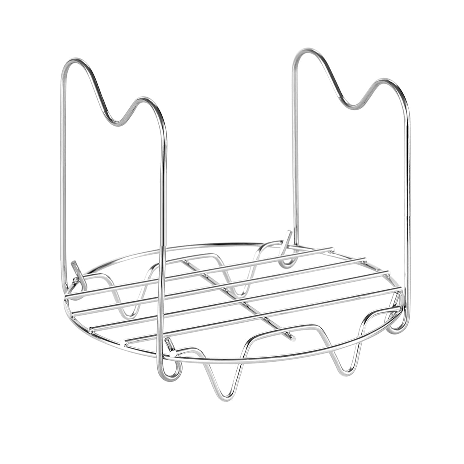 Steamer Rack Trivet with Handles for Instant Pot Pressure Cooker Accessories (Handle without silicone, For 6qt)