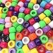 R.Flower 1000PCS Multicolor Bright Beads Plastic Craft Pony Beads 6x9mm for Jewelry Making Kids DIY Bracelets Necklaces