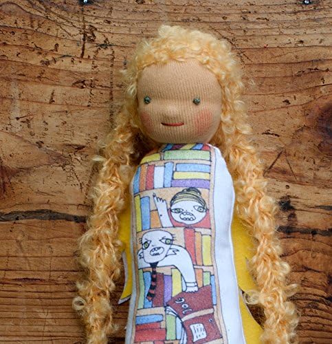 Book case angel - Waldorf inspired textile doll - art doll
