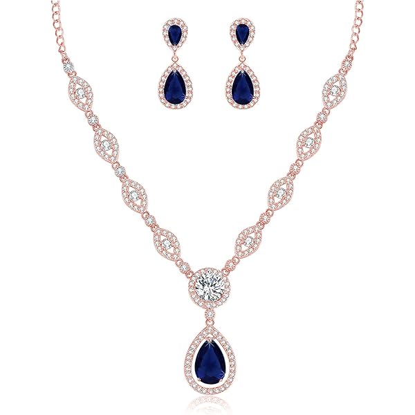 アクセサリー DIFFERENT NECKLACE PREMIUM New 2pcs/set Cubic Zirconia Jewelry Sets AAA Zircon Necklace