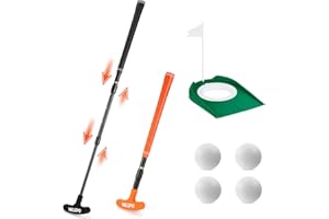 WELSPO Golf Putters for Men and Women Two-Way Kids Putter Mini Golf Putter with 2 Golf Putters, 4 Golf Balls for Right or Left Handed, Adjustable Length Golf Putter for Children, Teenagers and Adults
