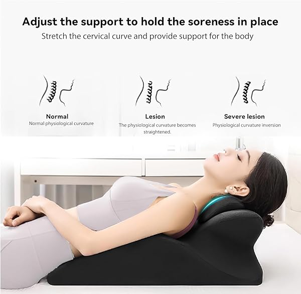 GROTOLY ERGONOMIC MEMORY FOAM WEDGE PILLOW, 27° ANGLED SUPPORT FOR NECK AND WAIST, MULTI-FUNCTIONAL MEMORY FOAM ERGONOMIC WEDGE PILLOW FOR READING & BACK SUPPORT (BLACK)