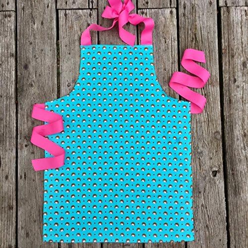 Handmade Hedgehog Tween Apron for Art or Kitchen