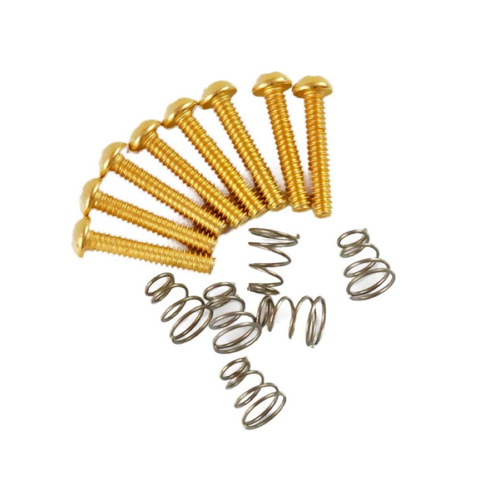 Allparts GS 0007-002 Pickup/Pickup Screws with Springs 8 Pieces Replacement and Small Parts for Electric Guitar Gold