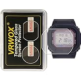 VRWOX [2-Pcs] Tempered Glass Screen Protector For GW-M5610 GW-M5610-1BJF Watch Screen Protector,2.5D Rounded Edges 9H Premium