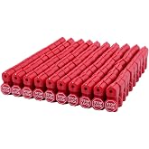 Sedmoon Peg Hook Locks - 100pcs Plastic Stop Locks, Anti-Theft, Red