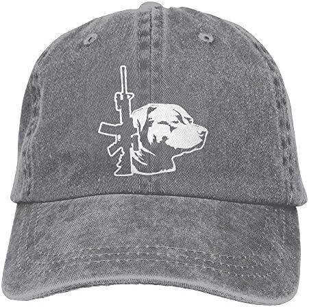 Unisex Police Dog Adjustable Denim Baseball Caps Cowboy Peaked Hats