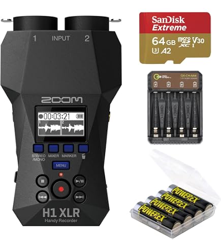 Amazon.com: Zoom H1 XLR Handy Recorder, 32-Bit Float, 2 XLR/TRS