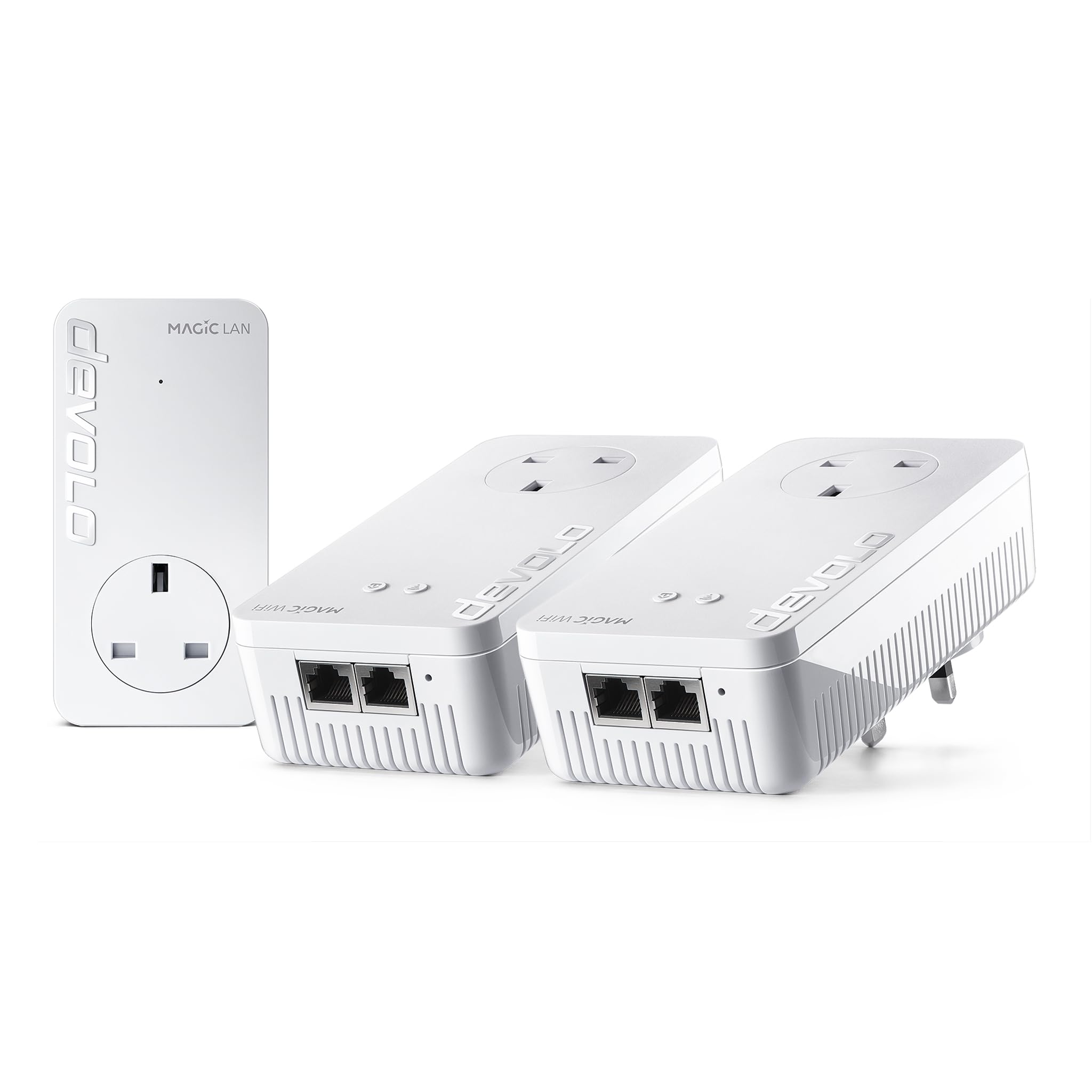 Devolo 8369 Magic 1-1200 Whole Home Wi-Fi Kit: Stable Home Working, High Performance (Mesh Wi-Fi, Up to 1200 Mbps Via Powerline,Access Point, 2x Fast Ethernet Ports),white