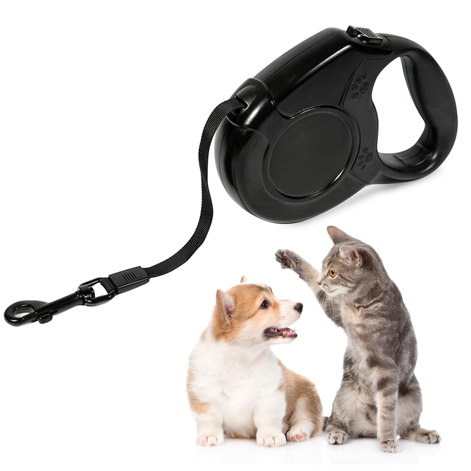 PETCUTE Retractable Dog Leash Heavy duty dog lead for Small Medium and large Dogs One Button Brake & Lock
