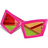 Daxilonyz Funny Oversized Party Glasses Sunglasses Max Width 5.9", Hilarious Costume Accessories for Birthdays, Dance Parties