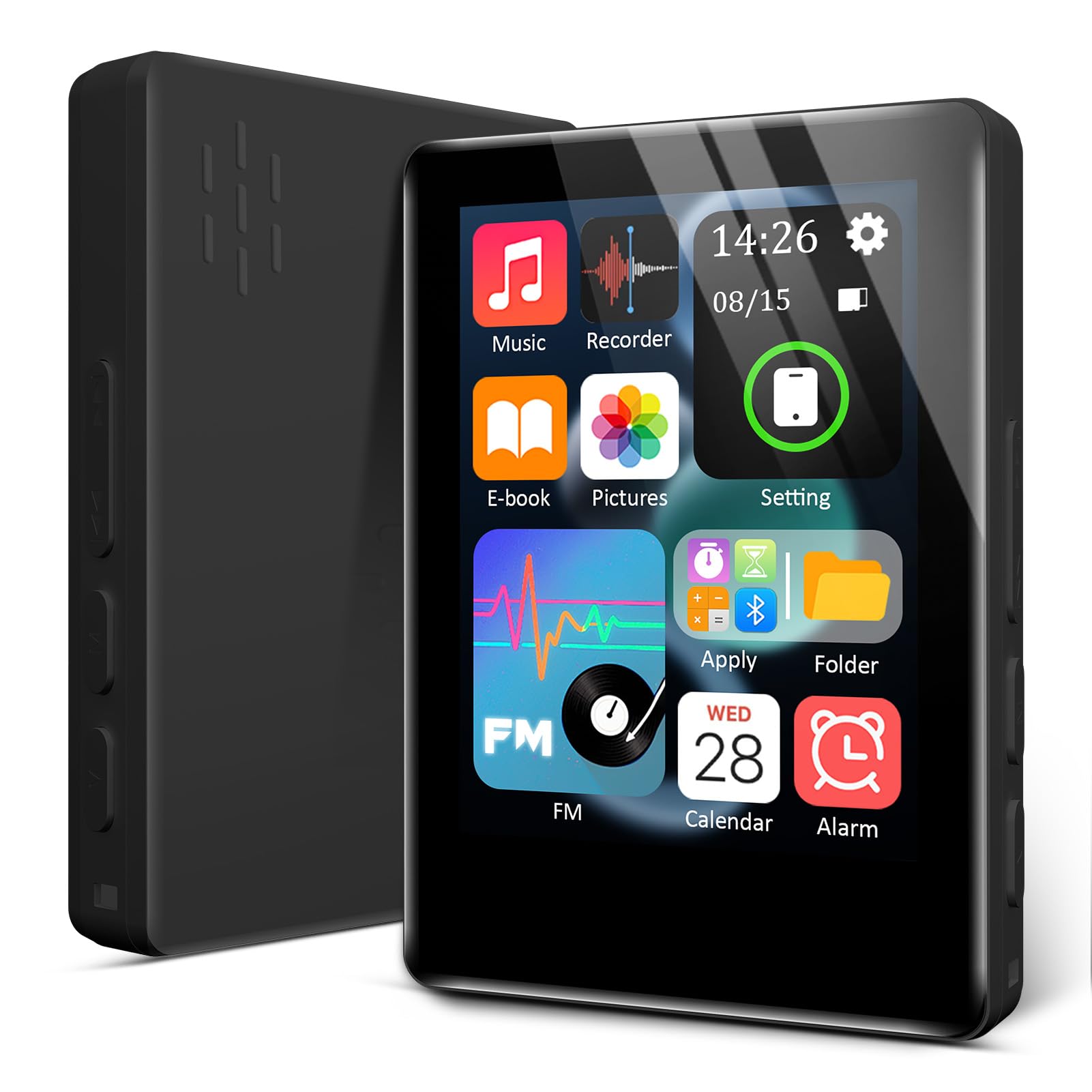 Photo 1 of Portable MP3 Player with Speaker, Mini Bluetooth 5.2 MP3 Player with Headphone Jack,Independent Volume Control, FM Radio,Voice Recorder Expandable 512GB(Black)