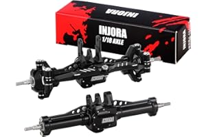 INJORA 47g Front and 38g Rear Complete Axles Set - Stock Length CNC Aluminum Axles for 1/18 RC Crawler TRX4M Upgrade