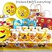Ivenf Extra Large Fun Emoji Face Stickers, Teacher Reward Stickers for Prizes, Kids Party Supplies Favors Decoration Games, 36 Sheets 216 Pcs
