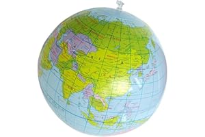 Inflatable World Globe Earth Map Geography Teacher Aid Ball Gift 40cm/16 d Practical Treatment