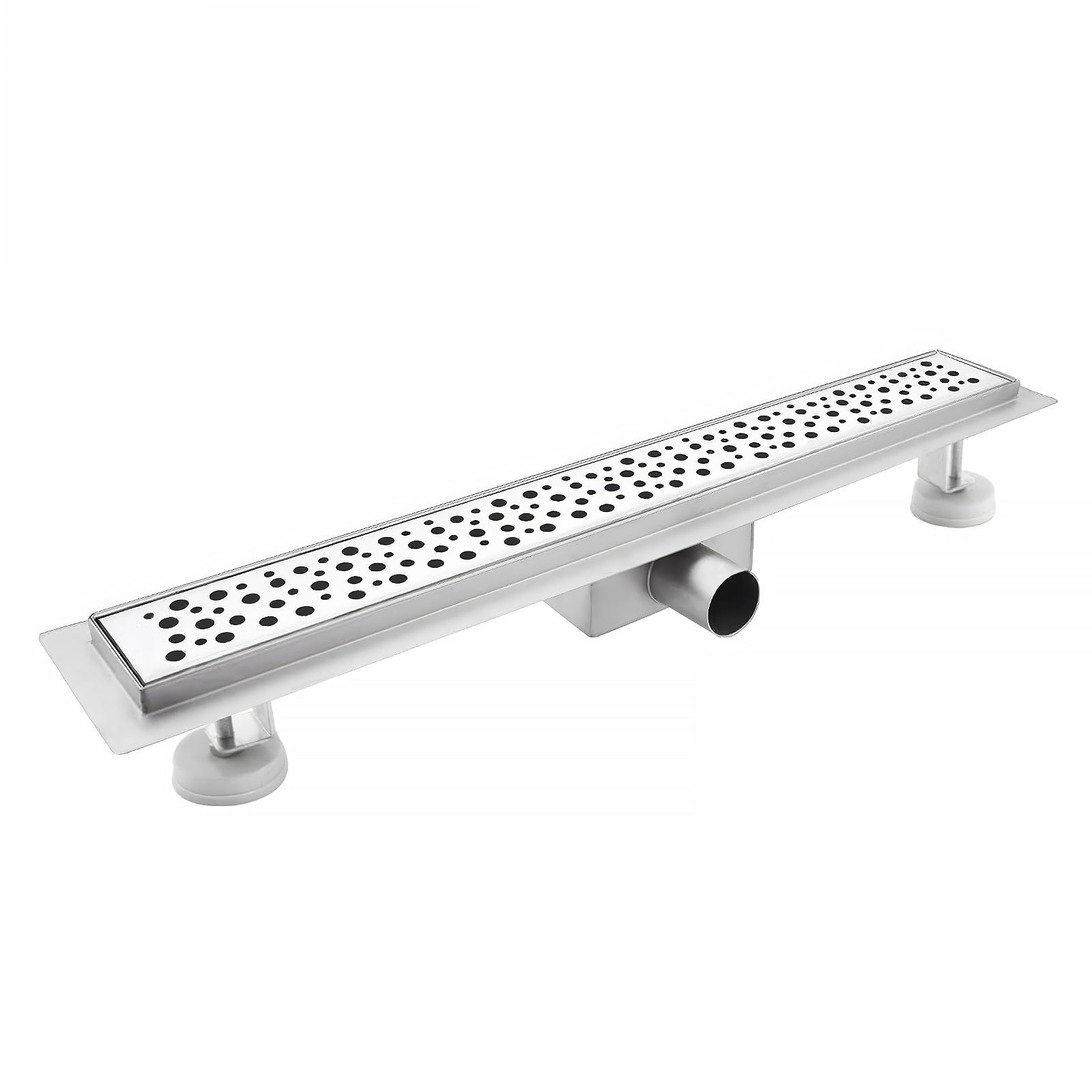 sunrik Shower Drain, 30 cm, Stainless Steel, Bubble, Extra Flat, Complete Set with Siphon Hair Strainer, SHOWER_ENCLOSURE