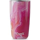 S'well Stainless Steel Tumbler with Slide-Open Lid, 18oz, Rose Agate, Triple Layered Vacuum Insulated Containers Keeps Drinks Cold for 12 Hours and Hot for 4, BPA Free