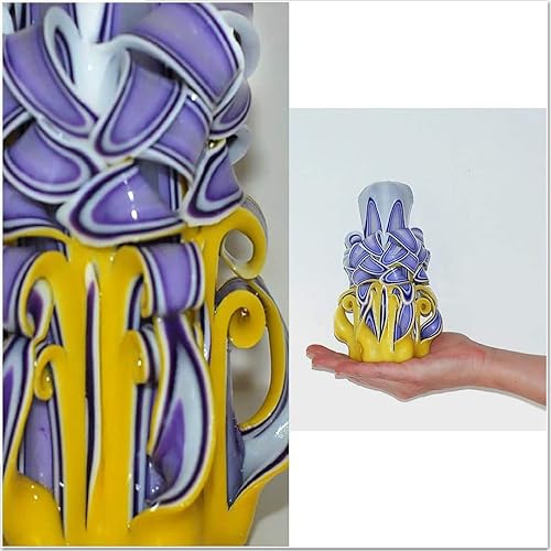 Bougie Deco Jaune Mauve Cadeau Femme Personnalise Cadeau Anniversaire Femme Cadeau Homme Original Noel Centre De Table Bougie Idee Cadeau Maman Amazon Fr Handmade