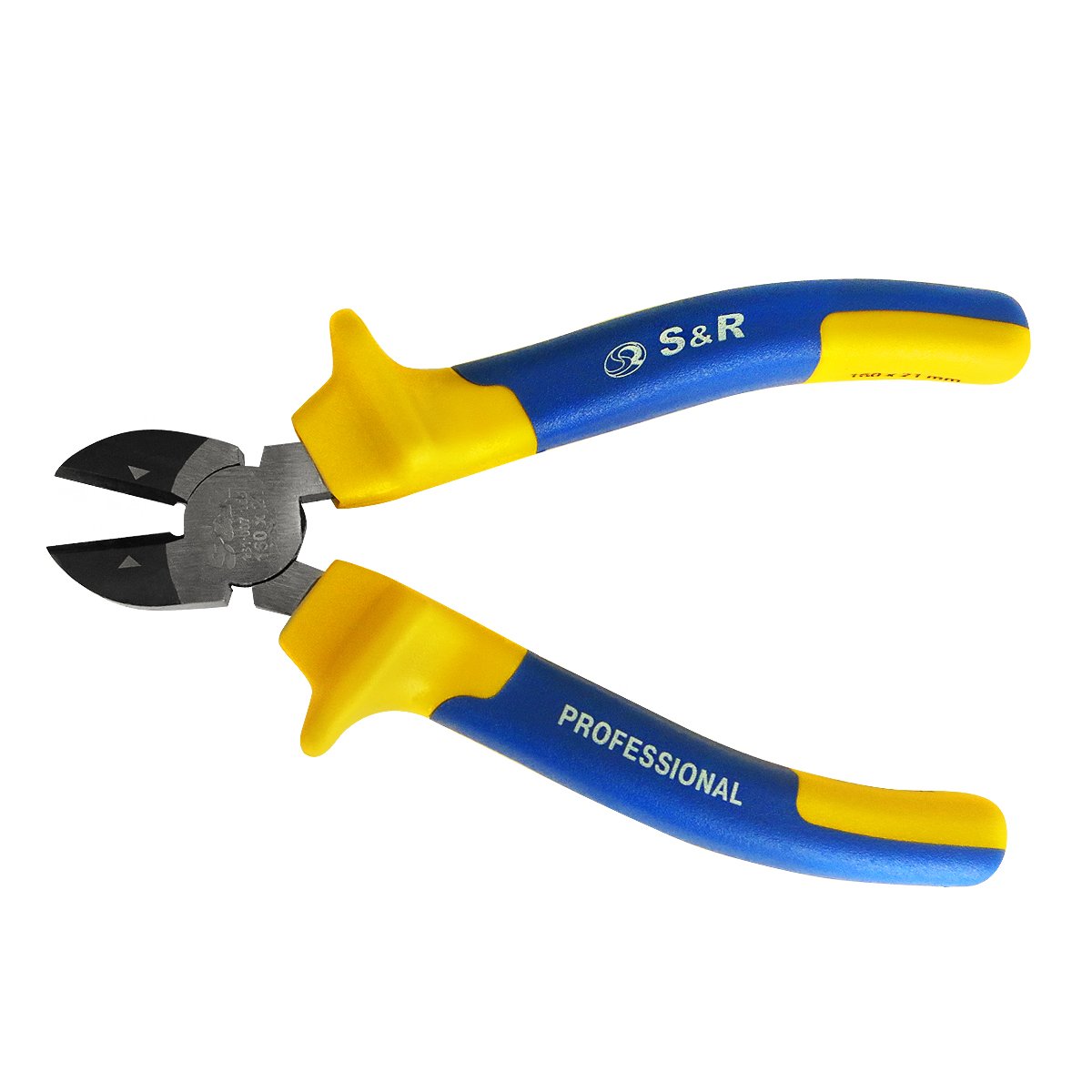S&R Side Cutters/Wire Cutters, 160 x 21 mm, Cr.-V Steel with Multi-Component Sleeves