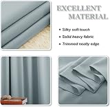 PONY DANCE Pencil Pleat Blackout Curtains Greyish Blue 2 Panels 46x54 view 7