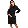 Ekouaer Maternity Robe Labor Delivery Nursing Gown Hospital Breastfeeding Dress Bathrobes