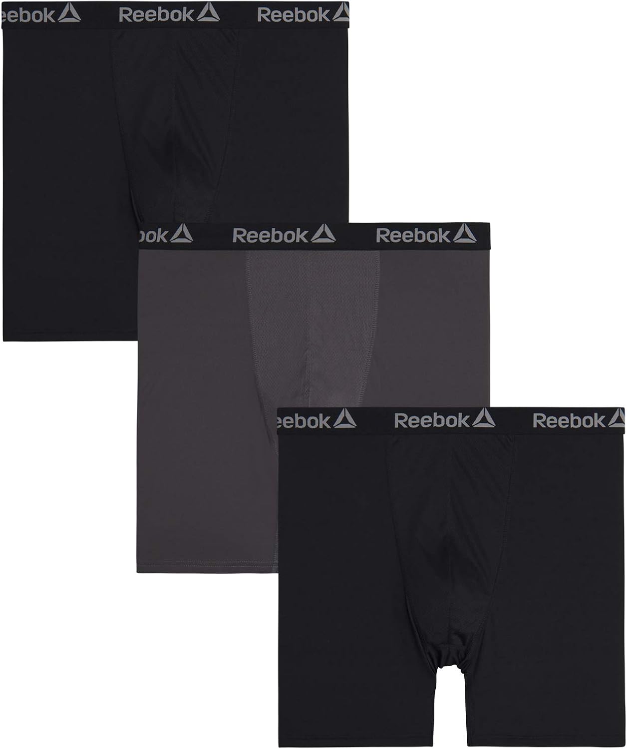 Reebok Men's Big and Tall Cooling Athletic Performance Boxer Briefs (3 Pack): Clothing