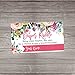 Floral Diaper Raffle Cards for a Baby Shower - 50 Count