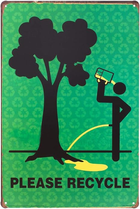 Amazon ファン Fun ブリキ看板 エコ リサイクル ポスター 緑 植林 森林 自然 環境 保護 アートフレーム ポスター オンライン通販