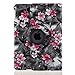 TOPCHANCES iPad Air 2 Case(2014 Release),360° Rotating Ultra Lightweight PU Leather Stand Smart Cover Case with Auto Sleep/Wake Feature and Stylus Pen for iPad Air 2 A1566/A1567 (Black Camellia)
