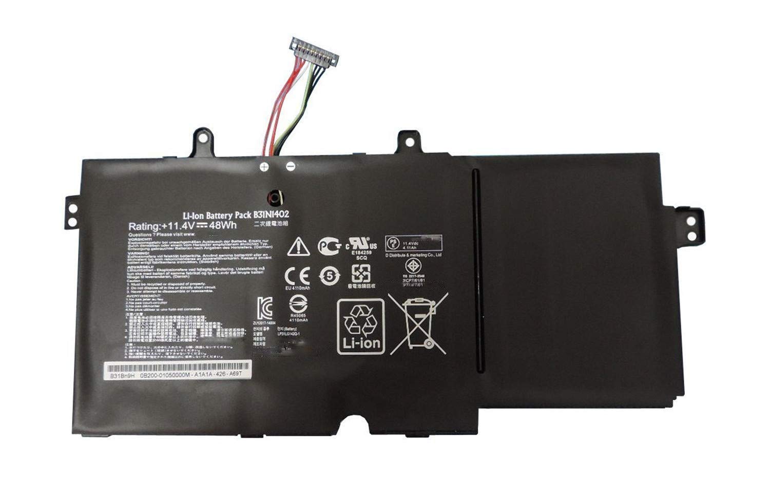 B31N1402 Laptop Battery Replacement for ASUS N591LB Q551LN Q551 Q551L Q551LN-BBI706 Q551LN-BSI708 Q552UB Q552UB-BHI7T12 0B200-01050000 B31BN9H (11.4V 48Wh)
