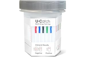 U CATCH [25 Pack] U-CATCH Plus Multi-Drug Test Kit for All: 12 Panel Urine Test Cup Rapid Drug Test at Home for Marijuana(THC),AMP,BAR,BUP,BZO,COC,MDMA,MET,MOP,MTD,OXY,PCP