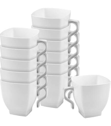 Amazon.com: zappy Square 2 Oz Mini Coffee Espresso Cups Cappuccino Cups Mugs  24 Ct Small Dessert Shot Glasses Espresso Shot Glasses Party Wedding Cups  Disposable Plastic Mug (Clear) : Health & Household
