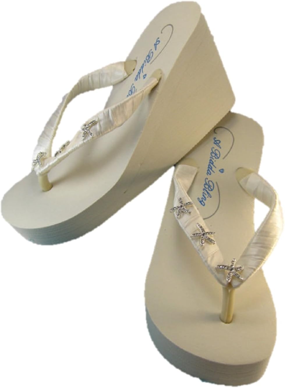 ivory wedding flip flops