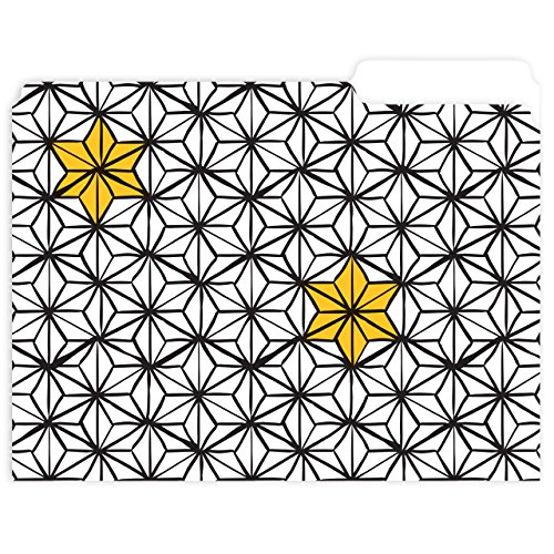 Geo Triangles File Folders -Set of 6, 3 designs, 2 folders per design -1/3-Cut Tabs, File Folder size: letter. Made in the USA.
