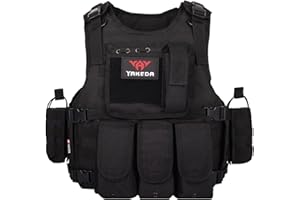 VAV YAKEDA YAKEDA Adjustable Tactical Airsoft Training Vest | Camping, Fishing, Hunting,Gift for Halloween and New Year