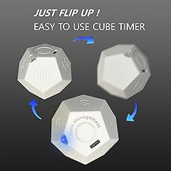 CreaViva Cube Timer, Pomodoro Timer, Rechargeable