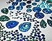 400 Pcs of Assorted Pearl Finish, Irridescent Flat Back Tear Drop Beads Cabochons Assorted Sizes 4mm-18mm
