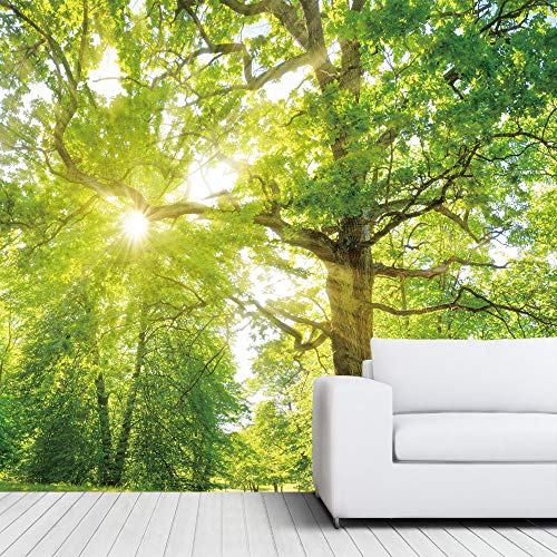 signwin Wall Mural Green Forest Nature Landscape Removable Self-Adhesive Wallpaper Wall Decoration for Bedroom Living Room - 66x96 inches