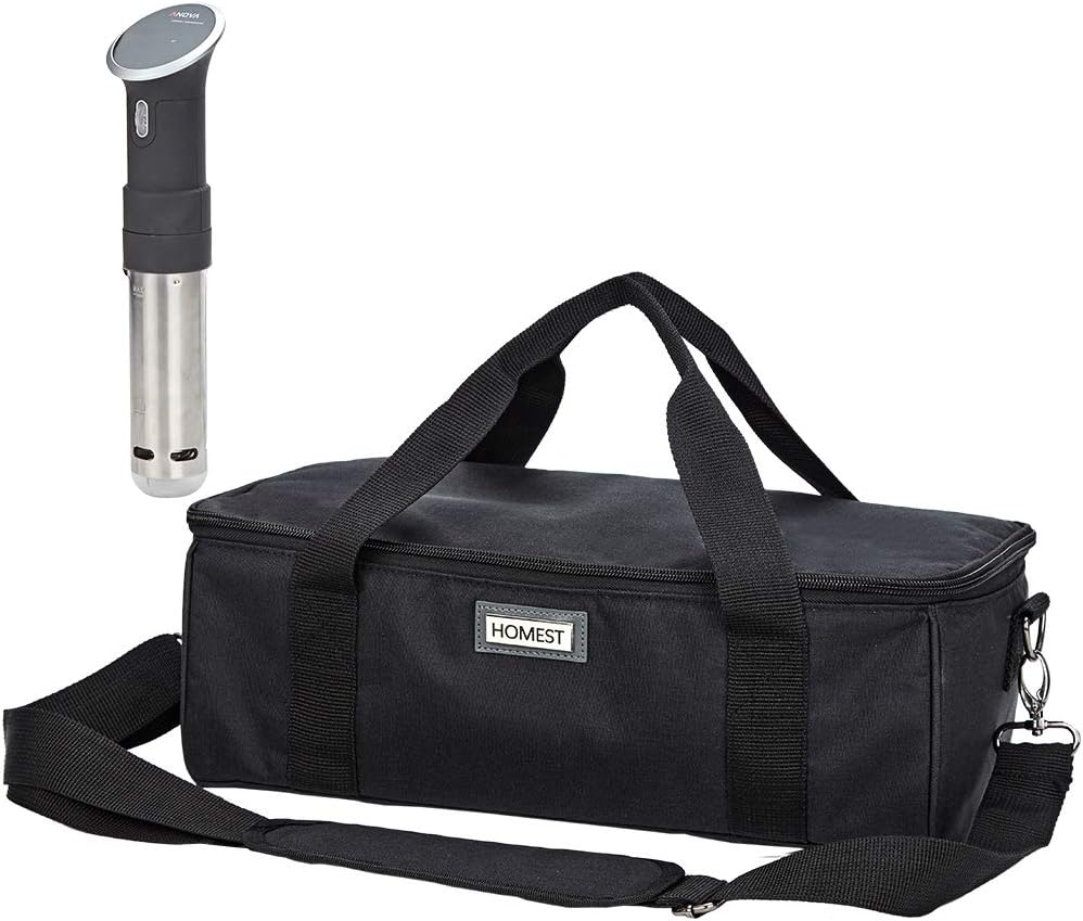 HOMEST Carrying Case for Anova Bluetooth Sous Vide Precision Cooker, 750 Watts, Anova Sous Vide Precision Cooker (WiFi), 1000 Watts or Pro (WiFi), 1200 Watts, Black (Bag Only)
