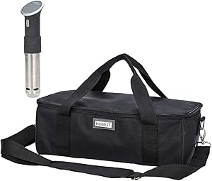 HOMEST Carrying Case for Anova Bluetooth Sous Vide Precision Cooker, 750 Watts, Anova Sous Vide Precision Cooker (WiFi), 1000 Watts or Pro (WiFi), 1200 Watts, Black (Bag Only)