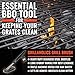 Grillaholics Essentials Grill Brush Steel - Triple Machine Tested for Safety - Stainless Steel Wire Grill Brush for Deep Grill Cleaning - Lifetime Manufacturers Warranty