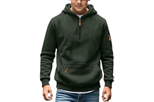 Boys Half Zipper Fleece Hoodies Thick Warm Long Sleeve Pullover Pockets Fall Winter Hooded Sweatshirts for Teen