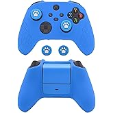 Xbox Series X/S Controller Skin Cover - Anti-Slip Silicone Case with Thumb Grips, Ergonomic Rubber Shell, Soft Protective Grip for Gaming - Blue Accessories for Xbox Wireless Controllers