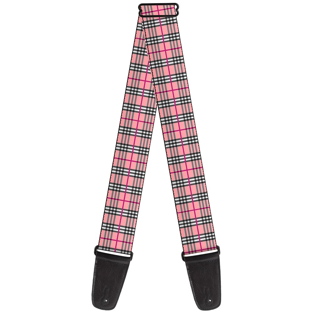 Buckle-Down GS-W34220 "Plaid Pink" Guitar Strap