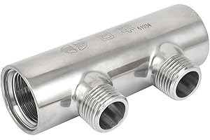 KINGBULL GOGOUP Shower Water Manifold G3/4" Inlet with G1/2" Outlet 2 Way Distribution Branches Air Flow Pump Tubing Thread 2 Positions Inline Quick Adapter Air Hose Open