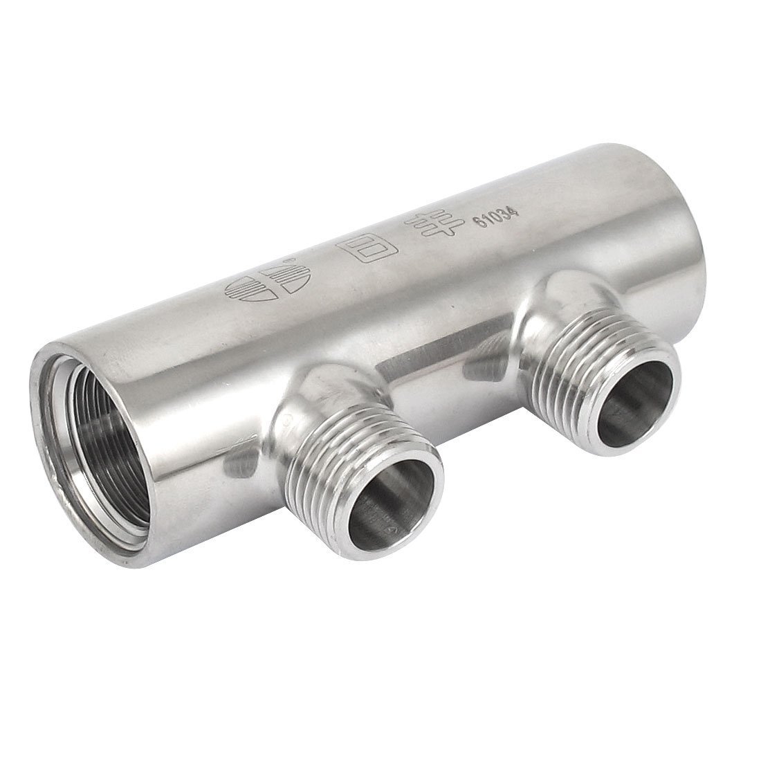 Kingbull 2 Way Water Manifold Stainless Steel Distribution G 3/4" Inlet with G 1/2" Outlet Double-Headed