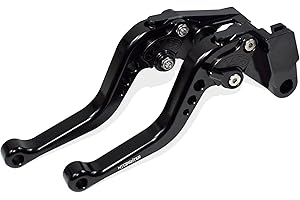 MTCRIGHTER Short Brake Clutch Lever Set Compatible with Yamaha MT-09SP MT-09 Gen 4 2024-2025, CNC Aluminum Alloy Made (Black)