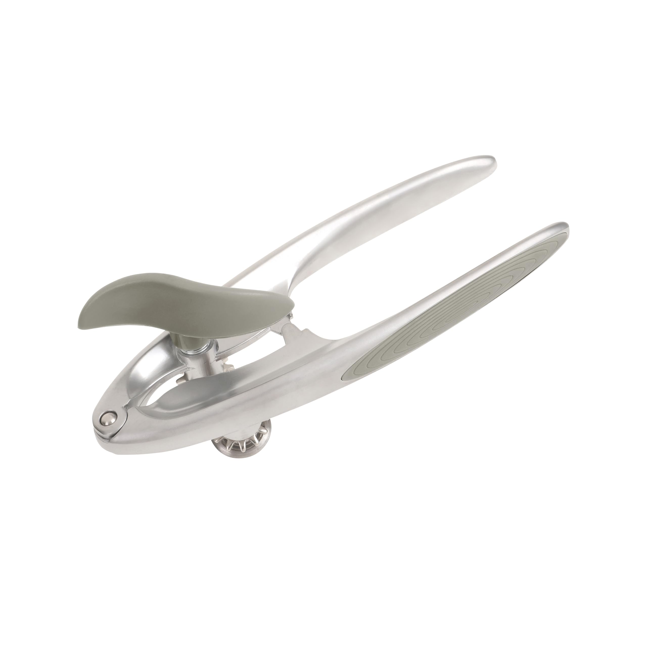 Wiltshire Colour Rush Can Opener, Chrome Plated, Anti-Slip Comfortable Soft Grip Ergonomic Easy Turn Handle, Robust Manual Tin Opener, Heavy Duty, Sharp Cutting Blades, Strong, Grey, 15.5x4.5x6.2cm